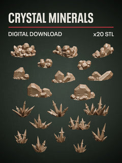 Digital Download - Crystal Minerals STL - Epic Basing