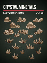 Digital Download - Crystal Minerals STL - Epic Basing