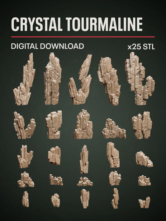 Digital Download - Crystal Tourmaline STL - Epic Basing