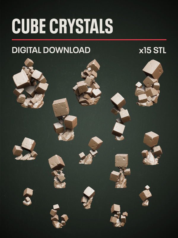Digital Download - Cube Crystals STL - Epic Basing