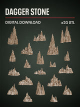 Digital Download - Dagger Stone STL - Epic Basing