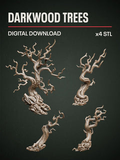 Digital Download - Darkwood Trees STL - Epic Basing