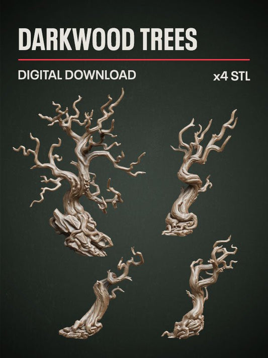 Digital Download - Darkwood Trees STL - Epic Basing