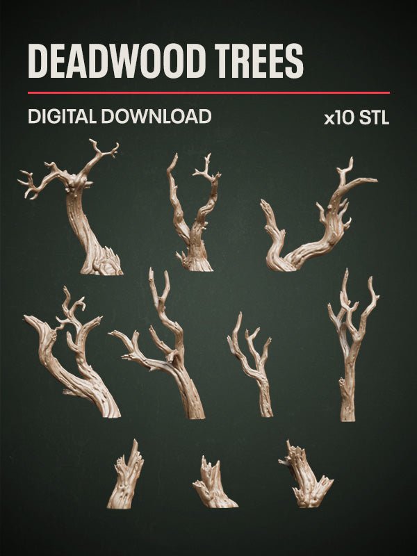 Digital Download - Deadwood Trees STL - Epic Basing