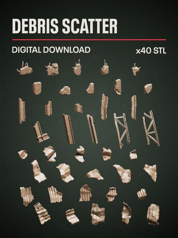 Digital Download - Debris Scatter STL - Epic Basing