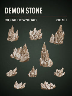 Digital Download - Demon Stone STL - Epic Basing