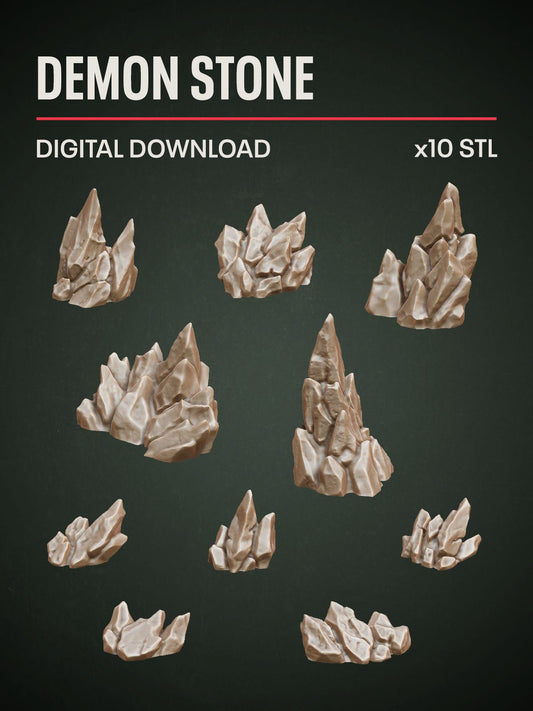 Digital Download - Demon Stone STL - Epic Basing
