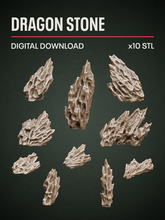Digital Download - Dragon Stone STL - Epic Basing