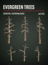 Digital Download - Evergreen Trees STL - Epic Basing