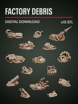 Digital Download - Factory Debris STL - Epic Basing