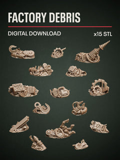 Digital Download - Factory Debris STL - Epic Basing
