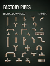 Digital Download - Factory Pipes STL - Epic Basing