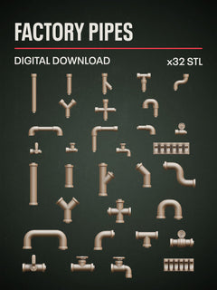 Digital Download - Factory Pipes STL - Epic Basing