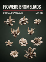 Digital Download - Flowers Bromeliads STL - Epic Basing