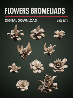 Digital Download - Flowers Bromeliads STL - Epic Basing