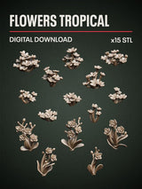 Digital Download - Flowers Tropical STL - Epic Basing