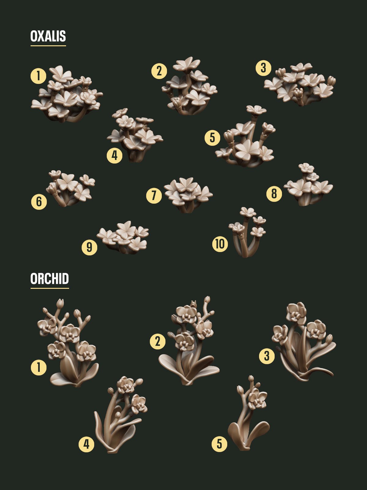 Digital Download - Flowers Tropical STL - Epic Basing