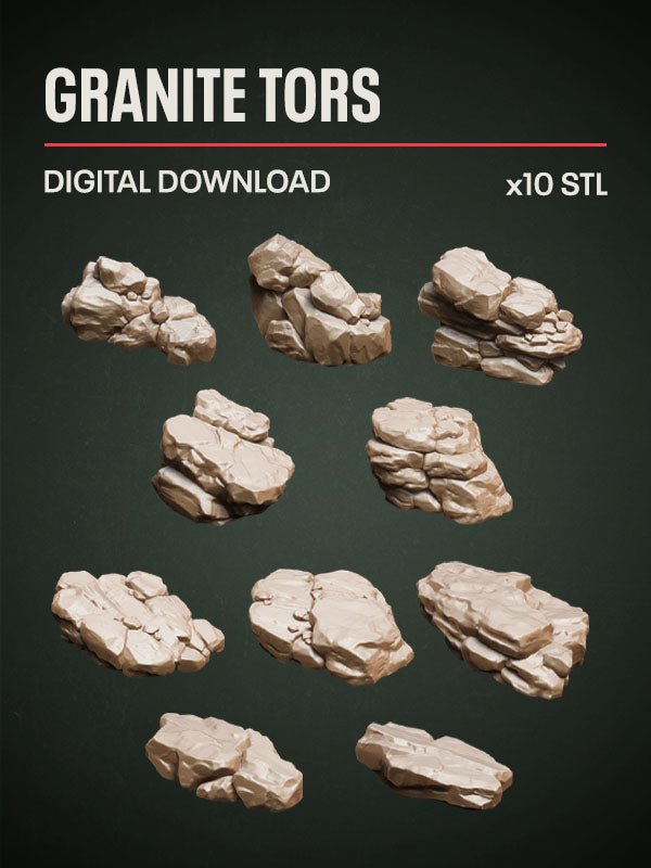 Digital Download - Granite Tors STL - Epic Basing