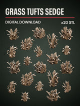 Digital Download - Grass Tufts Sedge STL - Epic Basing