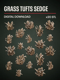 Digital Download - Grass Tufts Sedge STL - Epic Basing