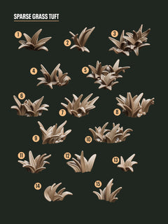 Digital Download - Grass Tufts Sparse STL - Epic Basing