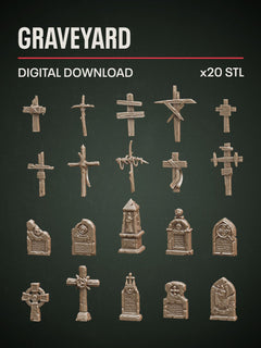 Digital Download - Graveyard STL - Epic Basing