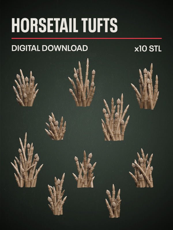 Digital Download - Horsetail Tufts STL - Epic Basing