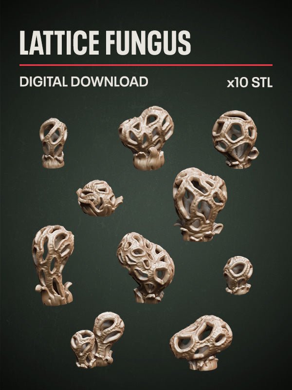 Digital Download - Lattice Fungus STL - Epic Basing
