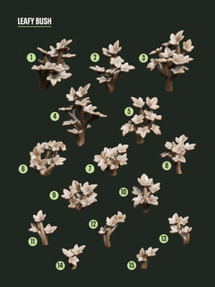 Digital Download - Leafy Bushes STL - Epic Basing
