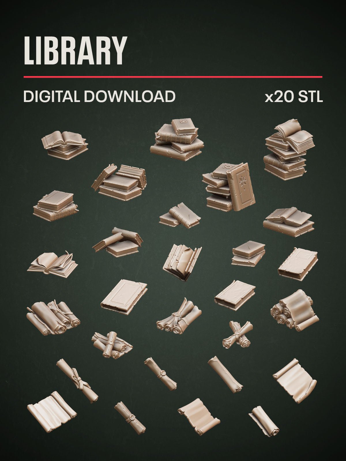 Digital Download - Library STL - Epic Basing