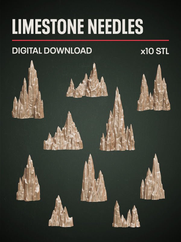Digital Download - Limestone Needles STL - Epic Basing