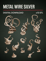 Digital Download - Metal Wire Silver STL - Epic Basing
