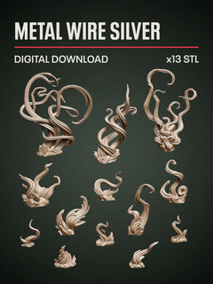 Digital Download - Metal Wire Silver STL - Epic Basing