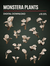 Digital Download - Monstera Plants STL - Epic Basing