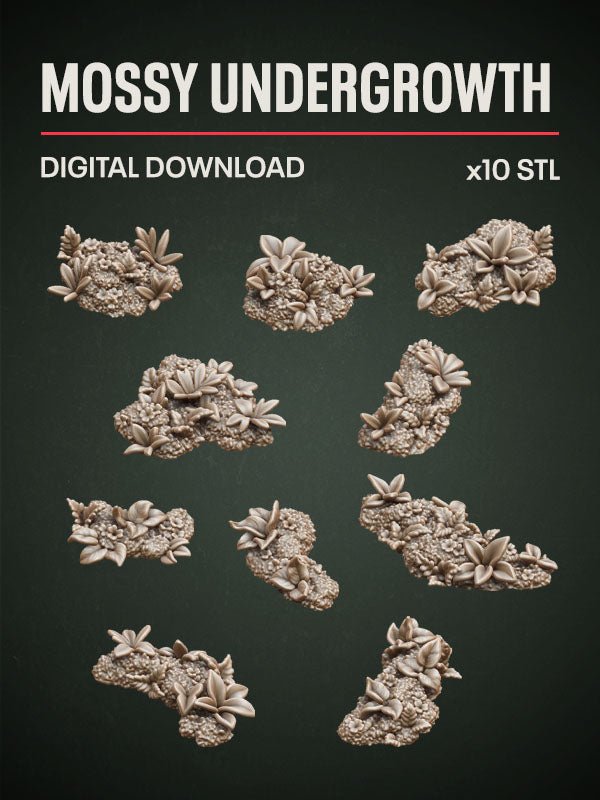 Digital Download - Mossy Undergrowth STL - Epic Basing