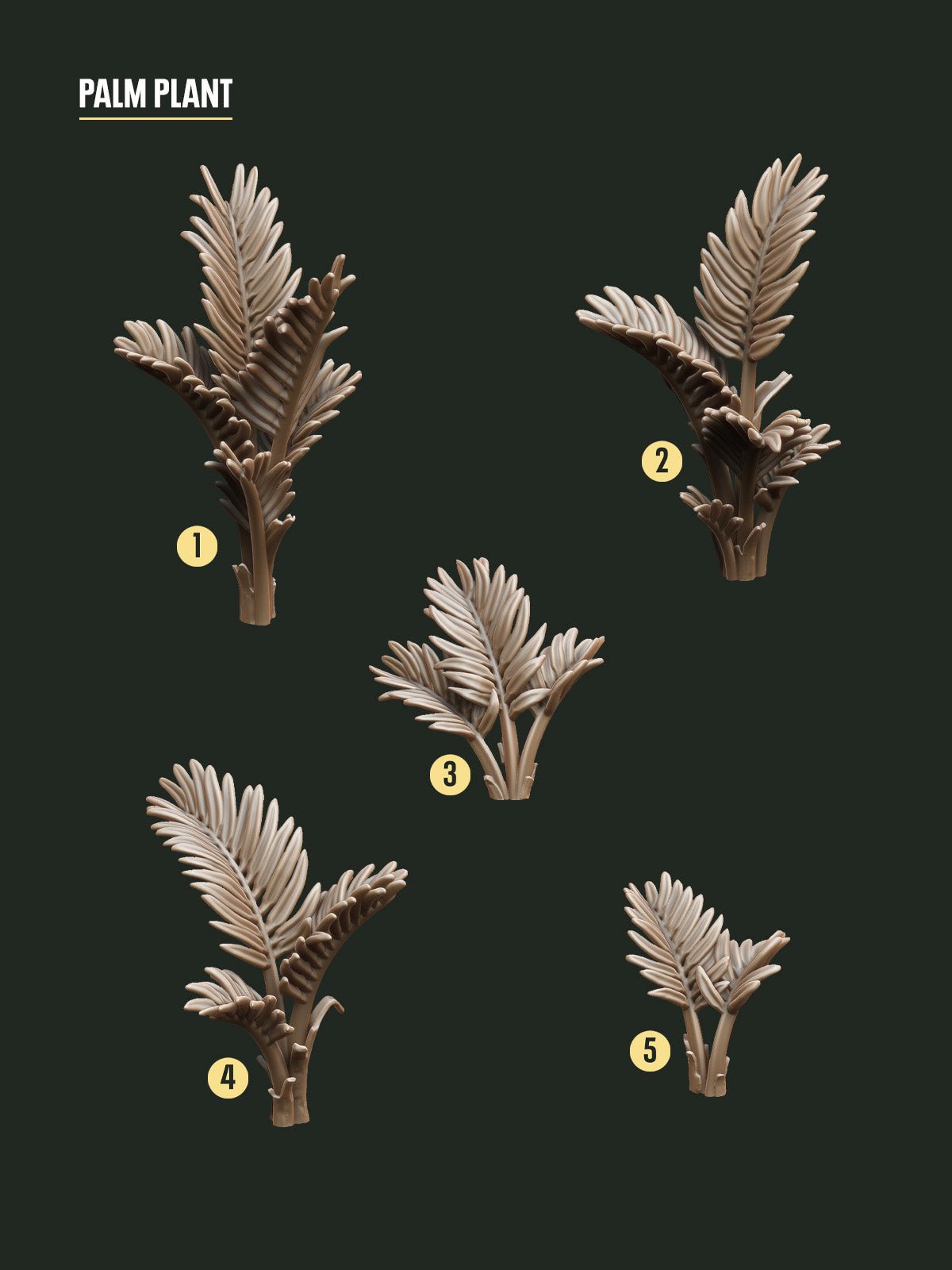 Digital Download - Palm Plants STL - Epic Basing