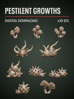 Digital Download - Pestilent Growths STL - Epic Basing