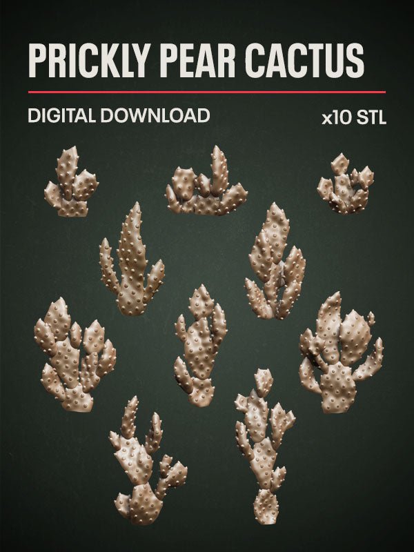 Digital Download - Prickly Pear Cactus STL - Epic Basing