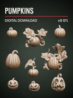 Digital Download - Pumpkins STL - Epic Basing