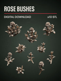Digital Download - Rose Bushes STL - Epic Basing