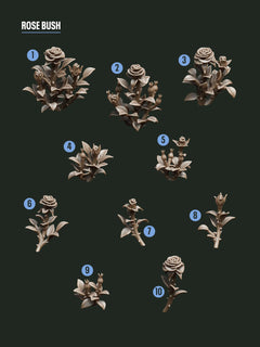 Digital Download - Rose Bushes STL - Epic Basing
