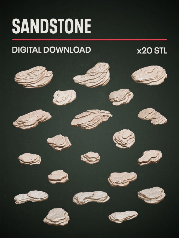 Digital Download - Sandstone Landscapers STL - Epic Basing