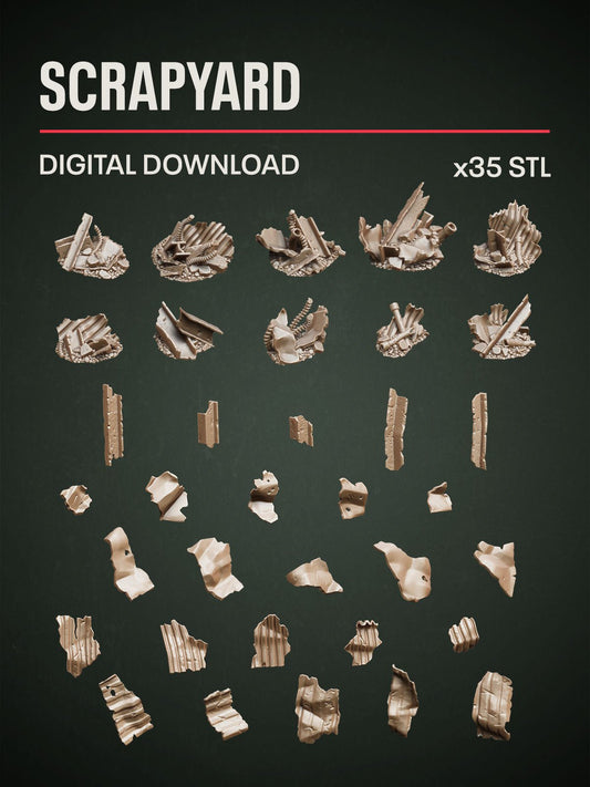 Digital Download - Scrapyard STL - Epic Basing