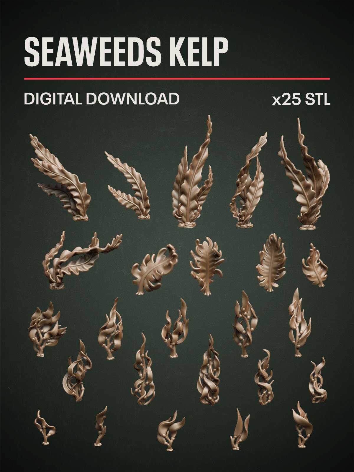 Digital Download - Seaweeds Kelp STL - Epic Basing