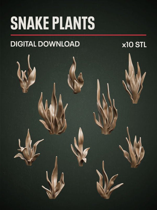 Digital Download - Snake Plants STL - Epic Basing