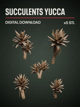 Digital Download - Succulents Yucca STL - Epic Basing
