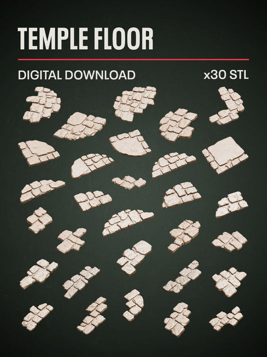 Digital Download - Temple Floor STL - Epic Basing