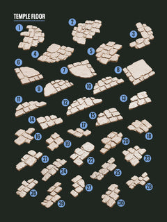 Digital Download - Temple Floor STL - Epic Basing