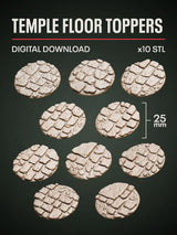 Digital Download - Temple Floor Toppers STL - Epic Basing