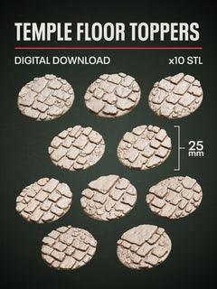 Digital Download - Temple Floor Toppers STL - Epic Basing